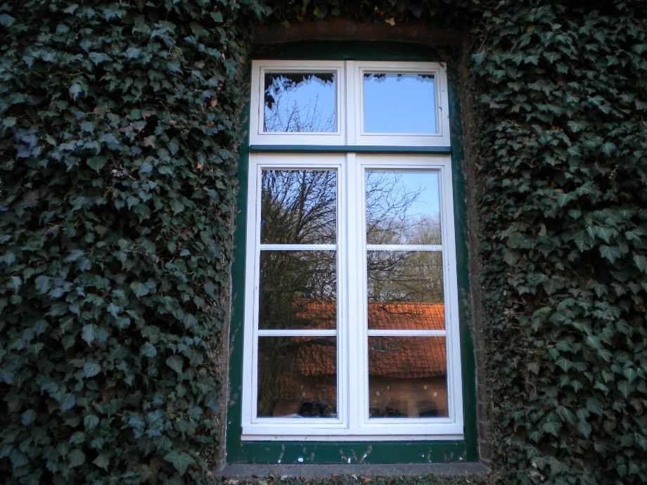 Foto zeigt ein Fenster aus Holz